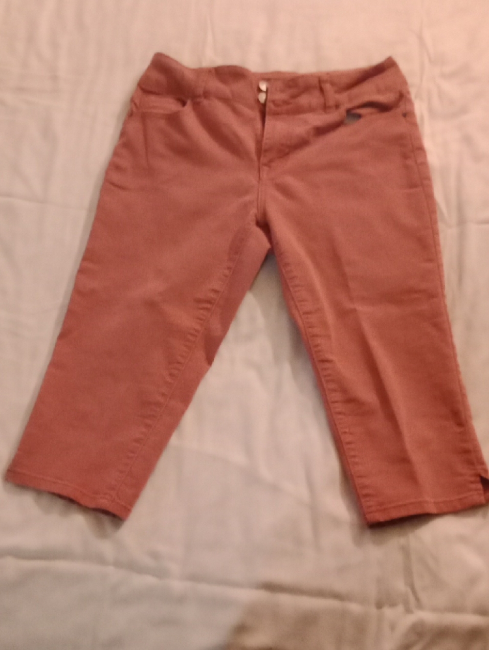 Women's Capris - Dusty Rose Stretch Twill